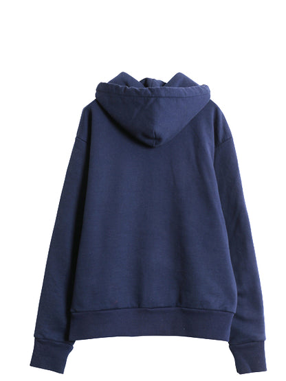 90s USA製 キャンバー 裏 サーマル スウェット フード パーカー メンズ L / オールド トレーナー ヘビーウェイト フルジップ 企業 ネイビー