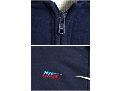 90s USA製 キャンバー 裏 サーマル スウェット フード パーカー メンズ L / オールド トレーナー ヘビーウェイト フルジップ 企業 ネイビー