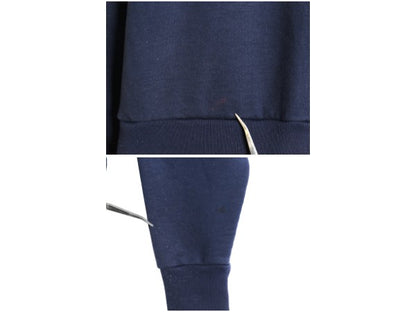 90s USA製 キャンバー 裏 サーマル スウェット フード パーカー メンズ L / オールド トレーナー ヘビーウェイト フルジップ 企業 ネイビー