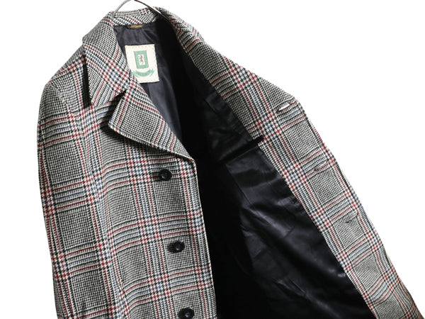 70s USA製 Grenadier ウール チェスター コート メンズ L 程/ 古着 ヴィンテージ ガンクラブ チェック ツイード フィールド ロングコート