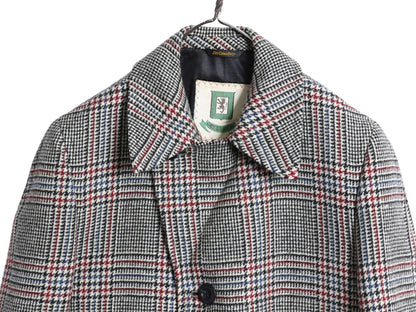 70s USA製 Grenadier ウール チェスター コート メンズ L 程/ 古着 ヴィンテージ ガンクラブ チェック ツイード フィールド ロングコート