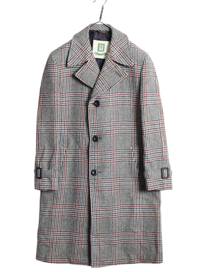70s USA製 Grenadier ウール チェスター コート メンズ L 程/ 古着 ヴィンテージ ガンクラブ チェック ツイード フィールド ロングコート
