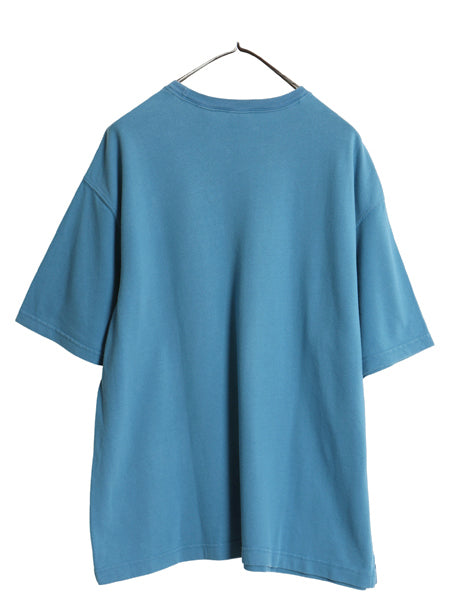 00s オールド ギャップ 鹿の子 ポケット付き 半袖 Tシャツ メンズ L / 無地 ポケT ヘビーウェイト コットン カットソー ボックス ブルー
