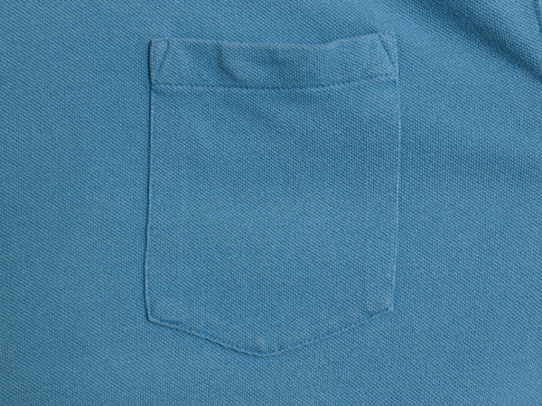 00s オールド ギャップ 鹿の子 ポケット付き 半袖 Tシャツ メンズ L / 無地 ポケT ヘビーウェイト コットン カットソー ボックス ブルー