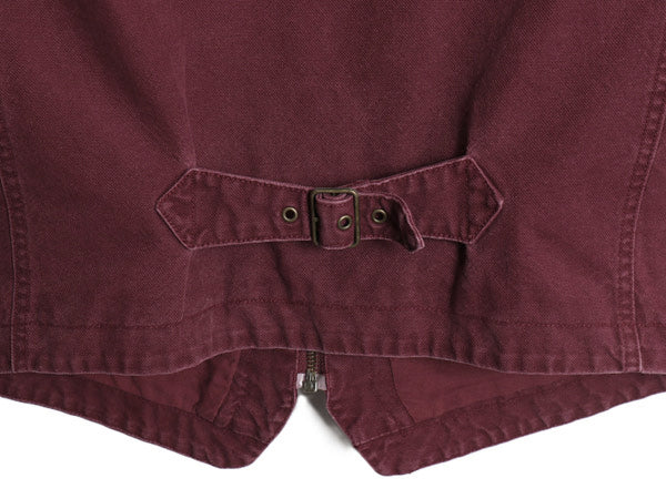 90s ランズエンド ハンティング ベスト メンズ S オールド フルジップ コットン キャンバス サファリ 前開き 重ね着 アウトドア 多ポケット