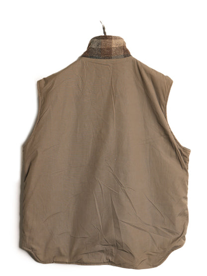 70's USA製 ウールリッチ リバーシブル ベスト メンズ XL / ヴィンテージ アウトドア 中綿 ナイロン ウール チェック 重ね着 大きいサイズ