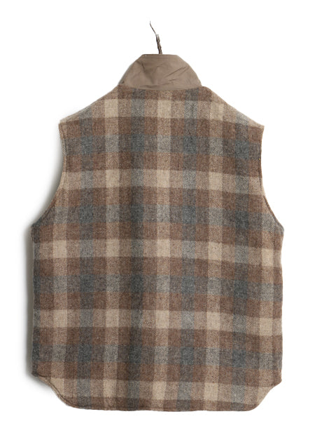 70's USA製 ウールリッチ リバーシブル ベスト メンズ XL / ヴィンテージ アウトドア 中綿 ナイロン ウール チェック 重ね着 大きいサイズ