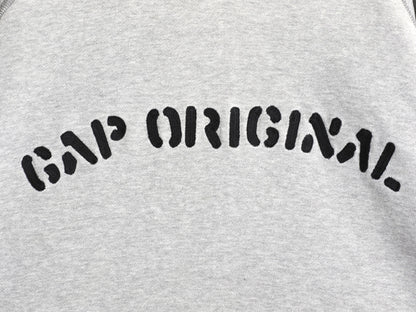 00s オールド ギャップ ロゴ 刺繍 スウェット メンズ レディース L / 古着 トレーナー 裏起毛なし クルーネック シンプル ゆったり グレー