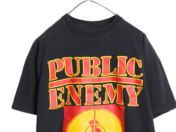 80s 90s USA製 ★ パブリックエネミー ターゲット ロゴ プリント Tシャツ メンズ XL / ヴィンテージ 当時物 ヒップホップ ラップ バンド 黒