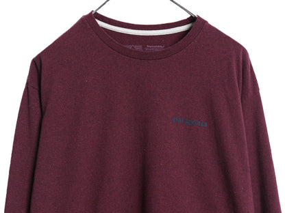 パタゴニア 両面 プリント 長袖 Tシャツ メンズ L 古着 アウトドア ロンT ロングスリーブ グラフィック アート バックプリント カットソー