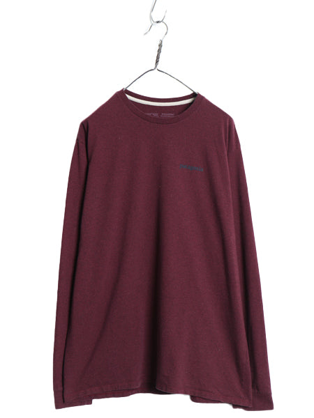 パタゴニア 両面 プリント 長袖 Tシャツ メンズ L 古着 アウトドア ロンT ロングスリーブ グラフィック アート バックプリント カットソー