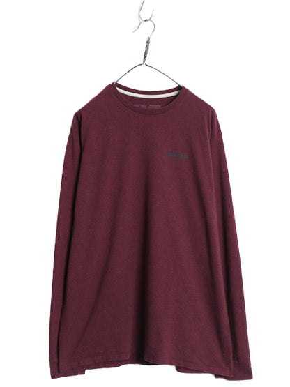 パタゴニア 両面 プリント 長袖 Tシャツ メンズ L 古着 アウトドア ロンT ロングスリーブ グラフィック アート バックプリント カットソー