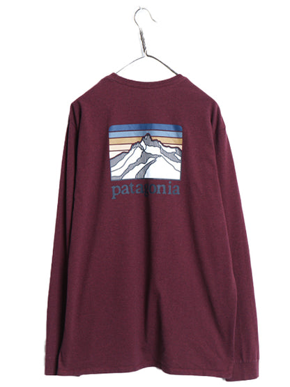 パタゴニア 両面 プリント 長袖 Tシャツ メンズ L 古着 アウトドア ロンT ロングスリーブ グラフィック アート バックプリント カットソー