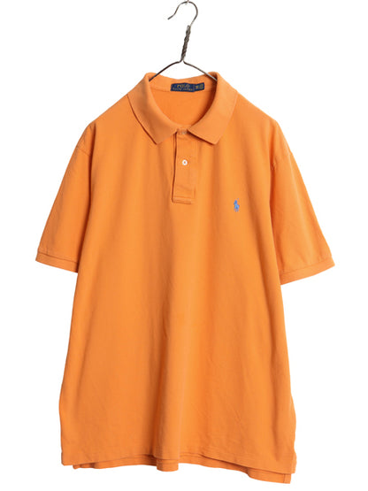 ポロ ラルフローレン 鹿の子 半袖 ポロシャツ メンズ XXL / 半袖シャツ ワンポイント コットン カットソー トップス シンプル 大きいサイズ