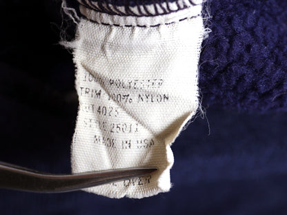 80s USA製 パタゴニア フルジップ フリース ジャケット メンズ レディース M 古着 ヴィンテージ ハイネック ブルゾン アウトドア 旧タグ 紺