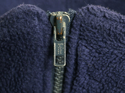 80s USA製 パタゴニア フルジップ フリース ジャケット メンズ レディース M 古着 ヴィンテージ ハイネック ブルゾン アウトドア 旧タグ 紺