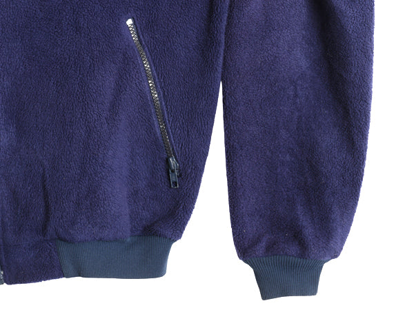 80s USA製 パタゴニア フルジップ フリース ジャケット メンズ レディース M 古着 ヴィンテージ ハイネック ブルゾン アウトドア 旧タグ 紺