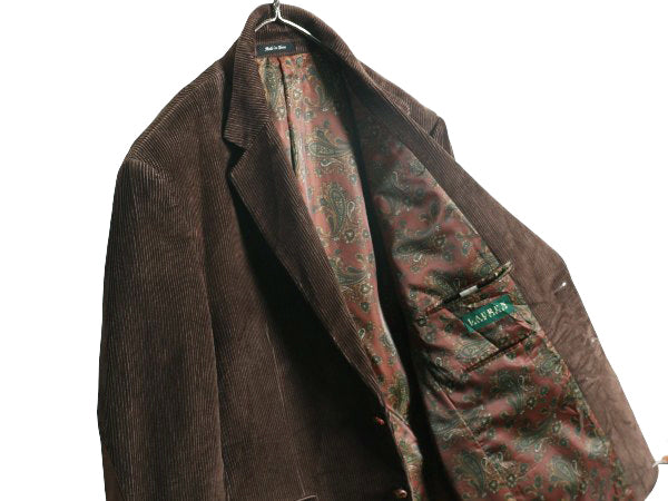 デッドストック ローレン ラルフローレン 太畝 コーデュロイ テーラード ジャケット メンズ XL ポロ ブレザー 大きいサイズ エルボーパッチ