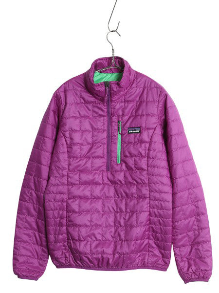 パタゴニア ナノ パフ プルオーバー レディース XS 古着 13年製 ジャケット 中綿 ナイロン キルティング ハーフジップ パッカブル パープル