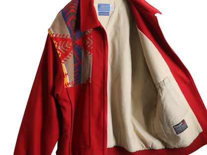 90s USA製 ★ ペンドルトン ネイティブ柄 ウール ジャケット メンズ M オールド HIGH GRADE WESTERN WEAR ブラケット ブルゾン フルジップ