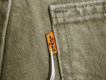 先染め 90s USA製 リーバイス 550 カラー デニム パンツ メンズ 31 30 オールド リラックス フィット テーパード ジーンズ ジーパン カーキ