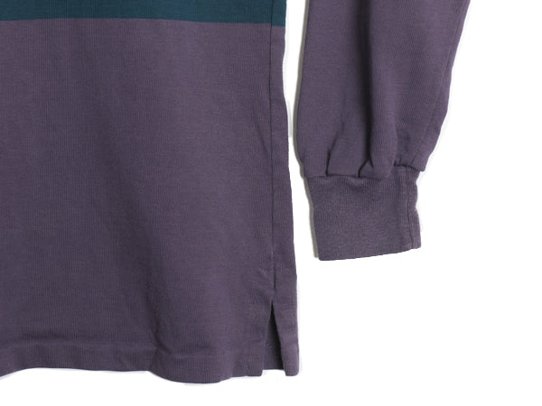 90s USA製 ランズエンド タートルネック ボーダー 長袖 Tシャツ メンズ L / オールド ロンT ストレッチ コットン カットソー マルチカラー