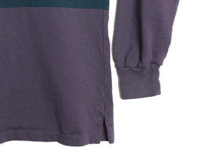 90s USA製 ランズエンド タートルネック ボーダー 長袖 Tシャツ メンズ L / オールド ロンT ストレッチ コットン カットソー マルチカラー