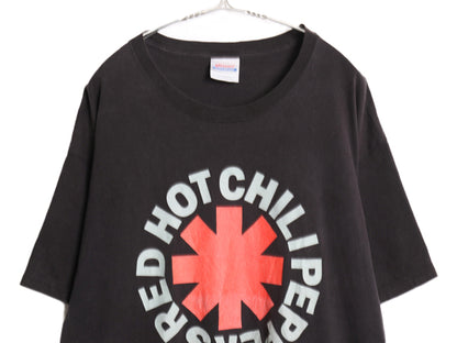 00s ★ レッドホットチリペッパーズ ロゴ プリント Tシャツ メンズ XL オールド 当時物 レッチリ オフィシャル バンド ロック ヘインズ 黒