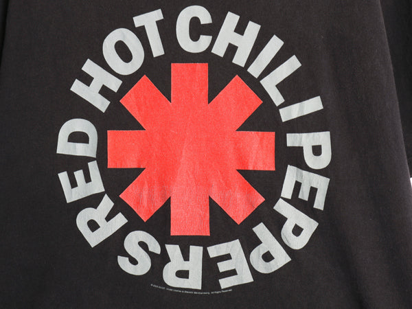00s ★ レッドホットチリペッパーズ ロゴ プリント Tシャツ メンズ XL オールド 当時物 レッチリ オフィシャル バンド ロック ヘインズ 黒