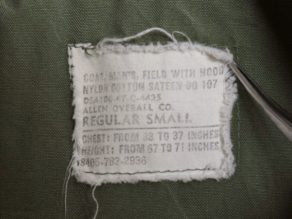 60s 米軍実物 US ARMY M-65 フィールド ジャケット REGULAR SMALL / 67年製 ヴィンテージ ミリタリー ジャンパー 軍物 2nd アルミ オリーブ