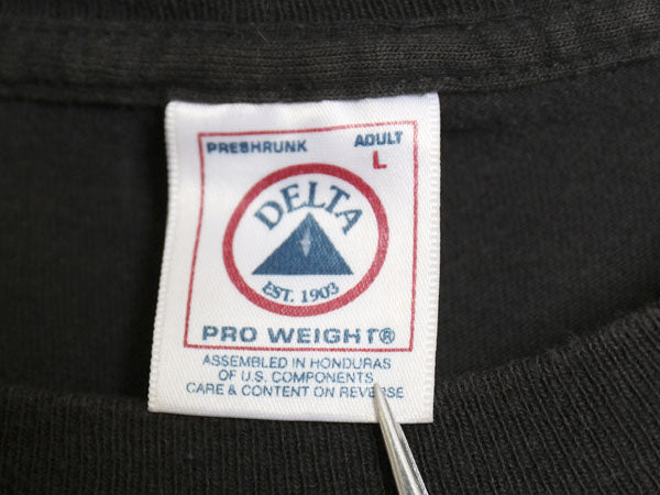 90s ジョーク メッセージ プリント 半袖 Tシャツ メンズ L / 古着 オールド 当時物 ヘビーウェイト コットン クルーネック カットソー 黒