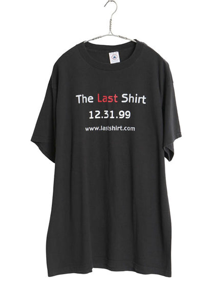 90s ジョーク メッセージ プリント 半袖 Tシャツ メンズ L / 古着 オールド 当時物 ヘビーウェイト コットン クルーネック カットソー 黒