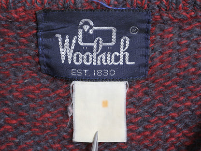 80s ウールリッチ ニット セーター メンズ レディース M ヴィンテージ 紺タグ ウール 長袖ニット クルーネック 無地 ミドルゲージ シンプル