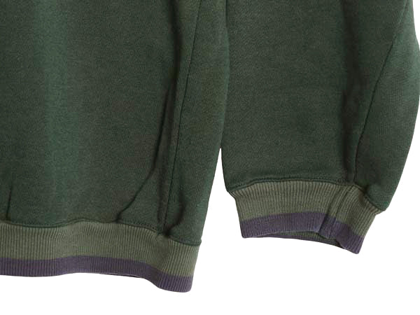 90s ミッキー 刺繍 スウェット メンズ レディース L 程/ 古着 オールド ディズニー キャラクター モックネック トレーナー 裏起毛 イラスト