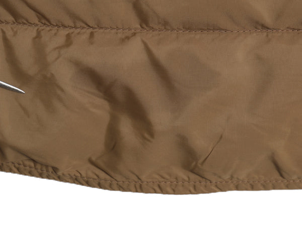 70s USA製 ウールリッチ ダウン ベスト メンズ M 程 古着 ヴィンテージ アウトドア 重ね着 前開き ナイロン 本革 スウェード レザー ヨーク