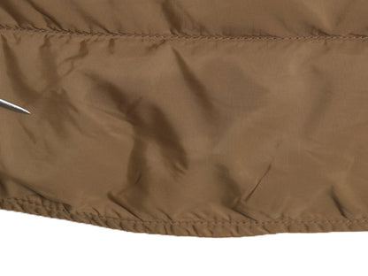 70s USA製 ウールリッチ ダウン ベスト メンズ M 程 古着 ヴィンテージ アウトドア 重ね着 前開き ナイロン 本革 スウェード レザー ヨーク