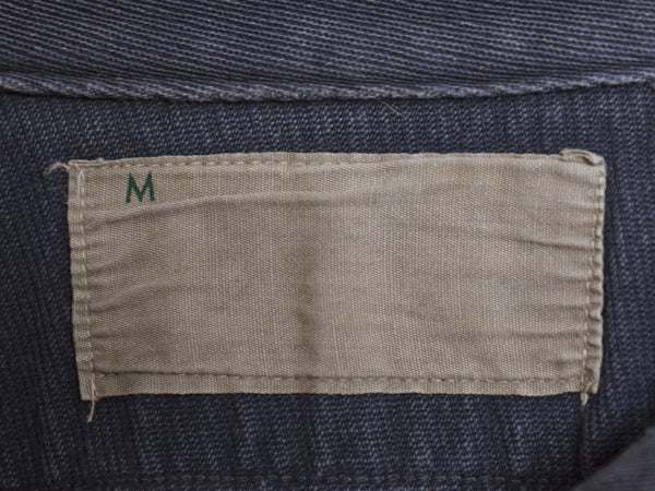 60s 70s ★ チェーンステッチ 刺繍 ワーク シャツ メンズ M / 古着 ヴィンテージ 長袖シャツ コットン ツイル ポケット付き ヘビーウェイト