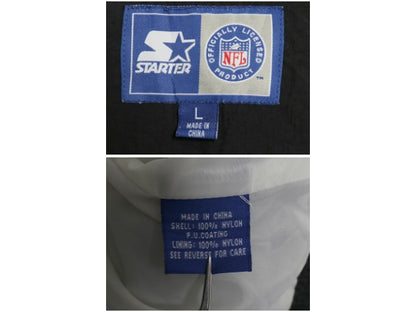 90s レイダース ナイロン トラック ジャケット メンズ L / オールド NFL オフィシャル スターター ウィンドブレーカー フルジップ ブラック