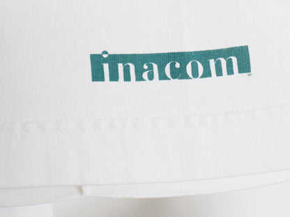 90s USA製 企業 メッセージ プリント Tシャツ メンズ XL オールド 当時物 テック コンピューター ヘビーウェイト コットン 大きいサイズ 白