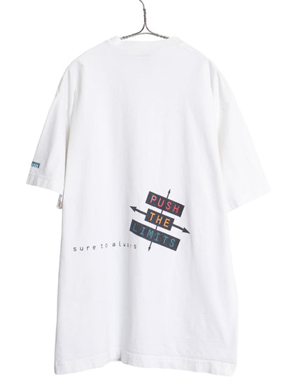 90s USA製 企業 メッセージ プリント Tシャツ メンズ XL オールド 当時物 テック コンピューター ヘビーウェイト コットン 大きいサイズ 白