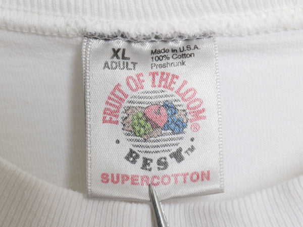 90s USA製 企業 メッセージ プリント Tシャツ メンズ XL オールド 当時物 テック コンピューター ヘビーウェイト コットン 大きいサイズ 白
