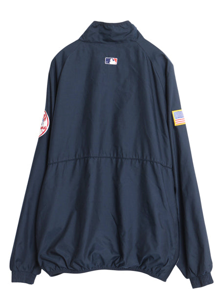 90's ヤンキース ハーフジップ ナイロン ジャケット メンズ L オールド MLB オフィシャル マジェスティック スタジャン プルオーバー 野球