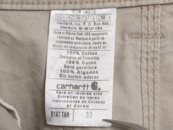 カーハート ペインター ショートパンツ メンズ 33 / 古着 コットン キャンバス ショーツ 短パン ダック ワーク ハーフパンツ ワンポイント