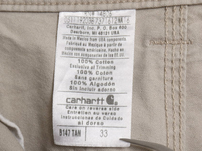 カーハート ペインター ショートパンツ メンズ 33 / 古着 コットン キャンバス ショーツ 短パン ダック ワーク ハーフパンツ ワンポイント