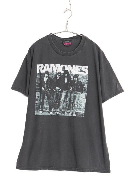 00s ラモーンズ フォト プリント Tシャツ メンズ L 程/ 古着 オールド イラスト グラフィック バンド パンク ロック 半袖Tシャツ 当時物 黒