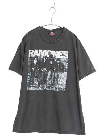 00s ラモーンズ フォト プリント Tシャツ メンズ L 程/ 古着 オールド イラスト グラフィック バンド パンク ロック 半袖Tシャツ 当時物 黒