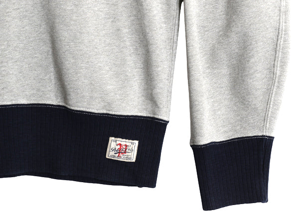  ポロ ラルフローレン ツートン 両V スウェット メンズ XL トレーナー クルーネック ヴィンテージ モデル 無地 針抜き 裏起毛 大きいサイズ