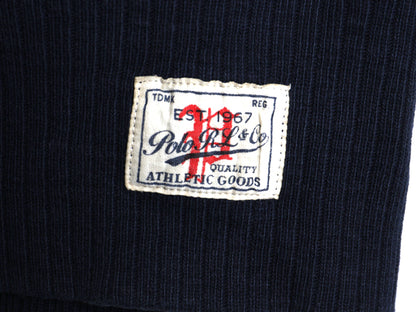  ポロ ラルフローレン ツートン 両V スウェット メンズ XL トレーナー クルーネック ヴィンテージ モデル 無地 針抜き 裏起毛 大きいサイズ