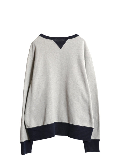  ポロ ラルフローレン ツートン 両V スウェット メンズ XL トレーナー クルーネック ヴィンテージ モデル 無地 針抜き 裏起毛 大きいサイズ