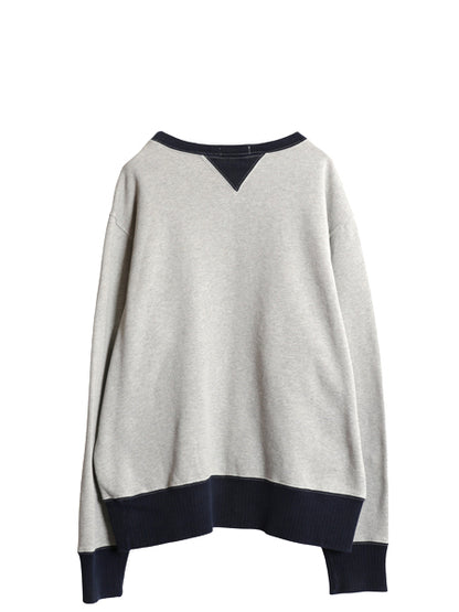  ポロ ラルフローレン ツートン 両V スウェット メンズ XL トレーナー クルーネック ヴィンテージ モデル 無地 針抜き 裏起毛 大きいサイズ